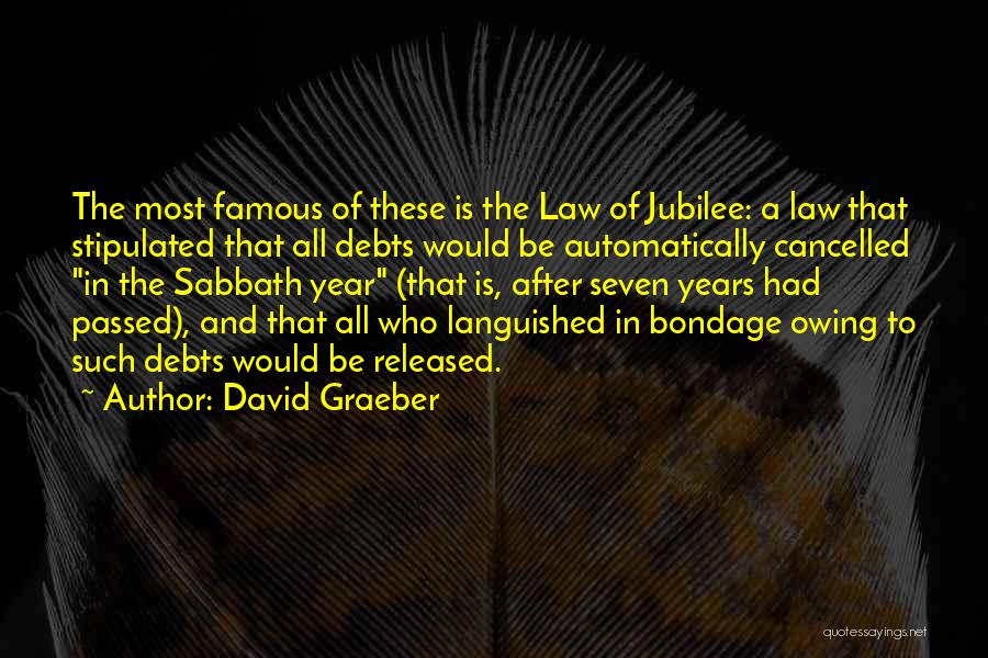 David Graeber Quotes: The Most Famous Of These Is The Law Of Jubilee: A Law That Stipulated That All Debts Would Be Automatically