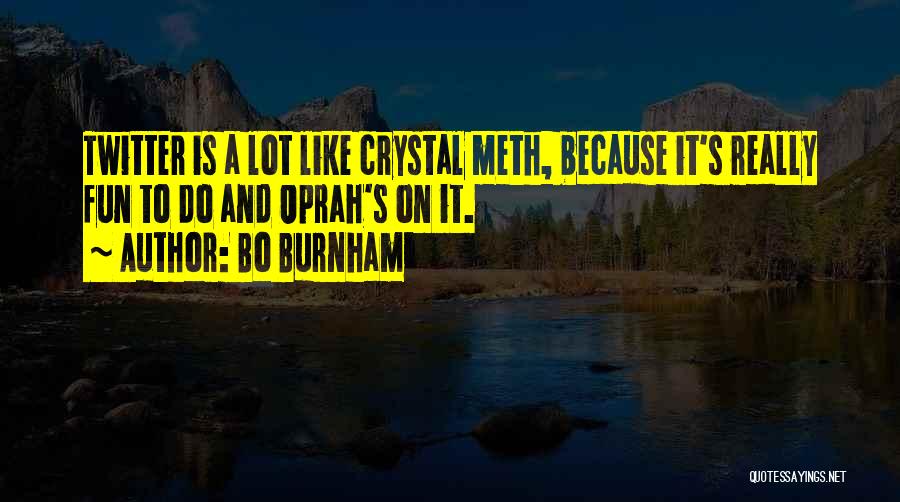 Bo Burnham Quotes: Twitter Is A Lot Like Crystal Meth, Because It's Really Fun To Do And Oprah's On It.