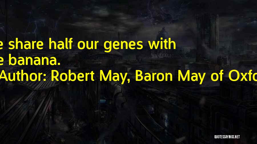 Robert May, Baron May Of Oxford Quotes: We Share Half Our Genes With The Banana.