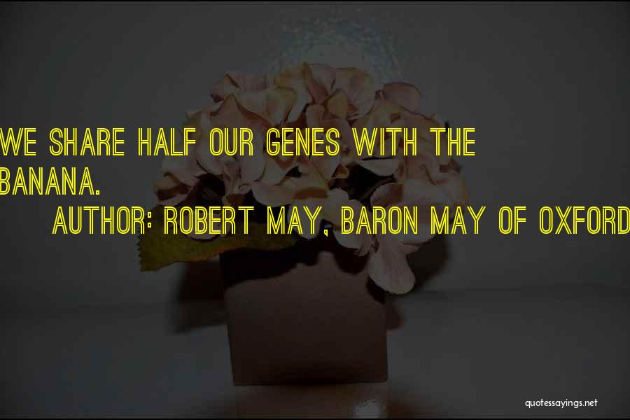 Robert May, Baron May Of Oxford Quotes: We Share Half Our Genes With The Banana.
