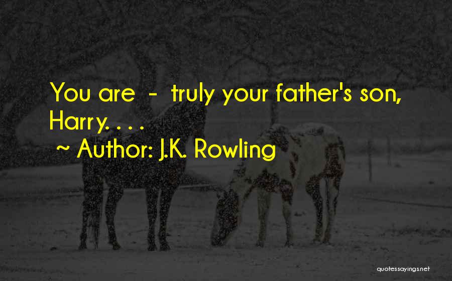 J.K. Rowling Quotes: You Are - Truly Your Father's Son, Harry. . . .