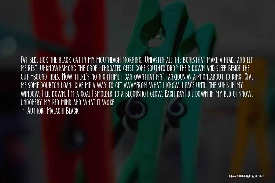 Malachi Black Quotes: Fat Bed, Lick The Black Cat In My Moutheach Morning. Unfasten All The Bonesthat Make A Head, And Let Me