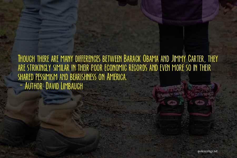 David Limbaugh Quotes: Though There Are Many Differences Between Barack Obama And Jimmy Carter, They Are Strikingly Similar In Their Poor Economic Records