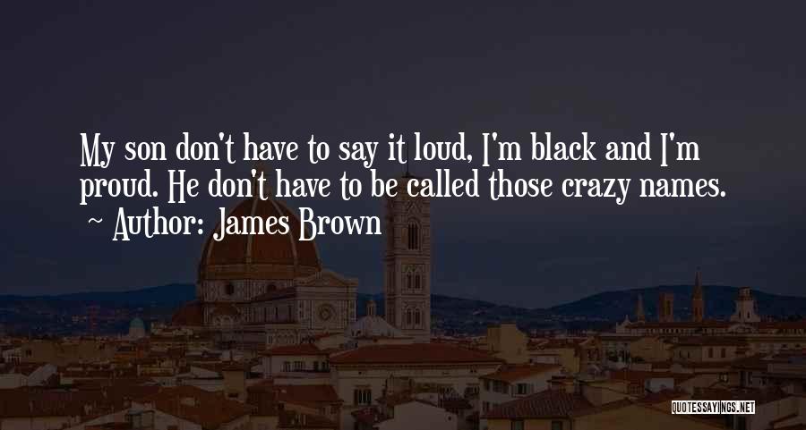 James Brown Quotes: My Son Don't Have To Say It Loud, I'm Black And I'm Proud. He Don't Have To Be Called Those