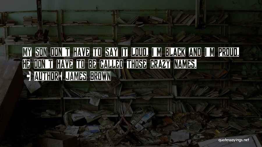 James Brown Quotes: My Son Don't Have To Say It Loud, I'm Black And I'm Proud. He Don't Have To Be Called Those