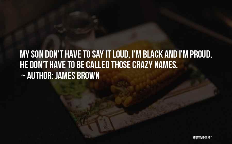 James Brown Quotes: My Son Don't Have To Say It Loud, I'm Black And I'm Proud. He Don't Have To Be Called Those