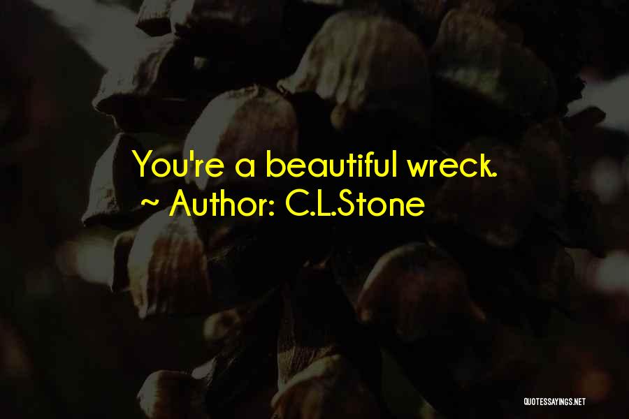 C.L.Stone Quotes: You're A Beautiful Wreck.