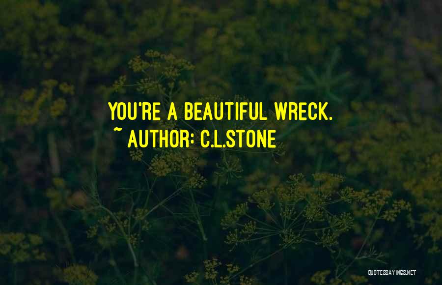 C.L.Stone Quotes: You're A Beautiful Wreck.