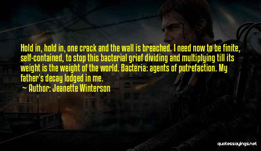 Jeanette Winterson Quotes: Hold In, Hold In, One Crack And The Wall Is Breached. I Need Now To Be Finite, Self-contained, To Stop