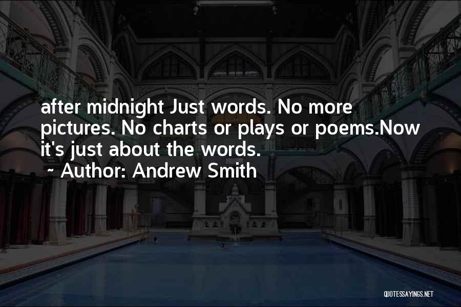Andrew Smith Quotes: After Midnight Just Words. No More Pictures. No Charts Or Plays Or Poems.now It's Just About The Words.