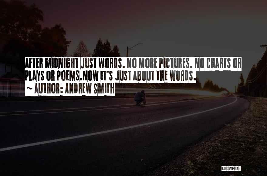 Andrew Smith Quotes: After Midnight Just Words. No More Pictures. No Charts Or Plays Or Poems.now It's Just About The Words.
