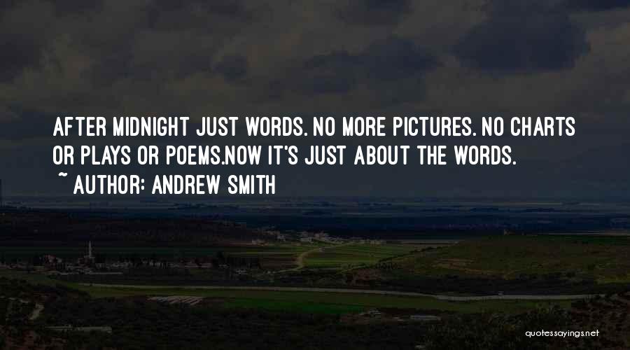 Andrew Smith Quotes: After Midnight Just Words. No More Pictures. No Charts Or Plays Or Poems.now It's Just About The Words.