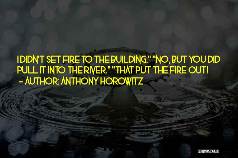 Anthony Horowitz Quotes: I Didn't Set Fire To The Building. No, But You Did Pull It Into The River. That Put The Fire