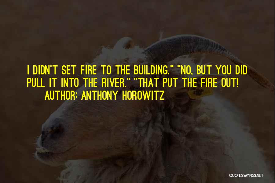 Anthony Horowitz Quotes: I Didn't Set Fire To The Building. No, But You Did Pull It Into The River. That Put The Fire