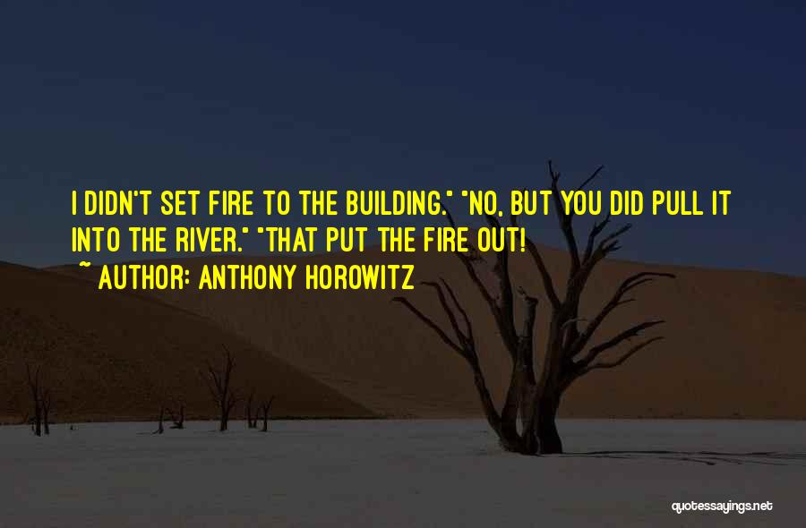 Anthony Horowitz Quotes: I Didn't Set Fire To The Building. No, But You Did Pull It Into The River. That Put The Fire