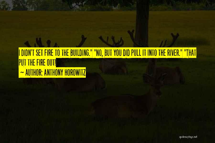 Anthony Horowitz Quotes: I Didn't Set Fire To The Building. No, But You Did Pull It Into The River. That Put The Fire