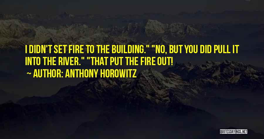 Anthony Horowitz Quotes: I Didn't Set Fire To The Building. No, But You Did Pull It Into The River. That Put The Fire