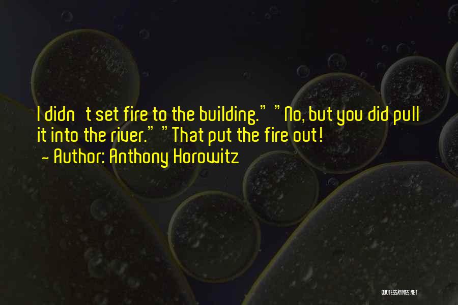 Anthony Horowitz Quotes: I Didn't Set Fire To The Building. No, But You Did Pull It Into The River. That Put The Fire