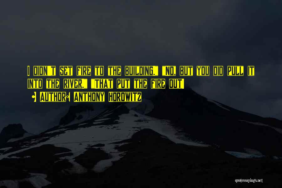 Anthony Horowitz Quotes: I Didn't Set Fire To The Building. No, But You Did Pull It Into The River. That Put The Fire