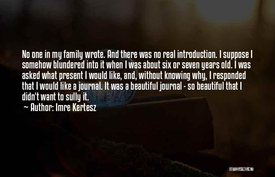 Imre Kertesz Quotes: No One In My Family Wrote. And There Was No Real Introduction. I Suppose I Somehow Blundered Into It When