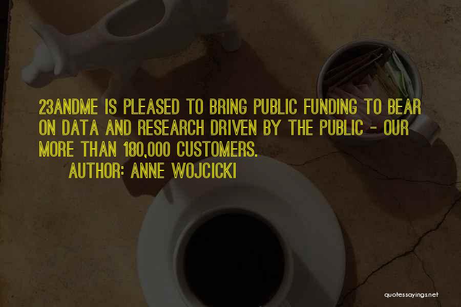 Anne Wojcicki Quotes: 23andme Is Pleased To Bring Public Funding To Bear On Data And Research Driven By The Public - Our More
