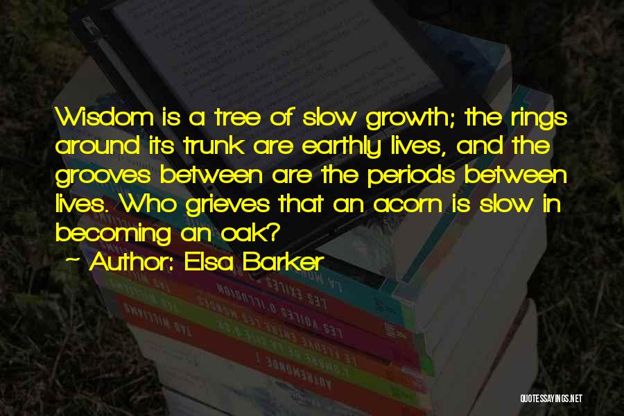 Elsa Barker Quotes: Wisdom Is A Tree Of Slow Growth; The Rings Around Its Trunk Are Earthly Lives, And The Grooves Between Are