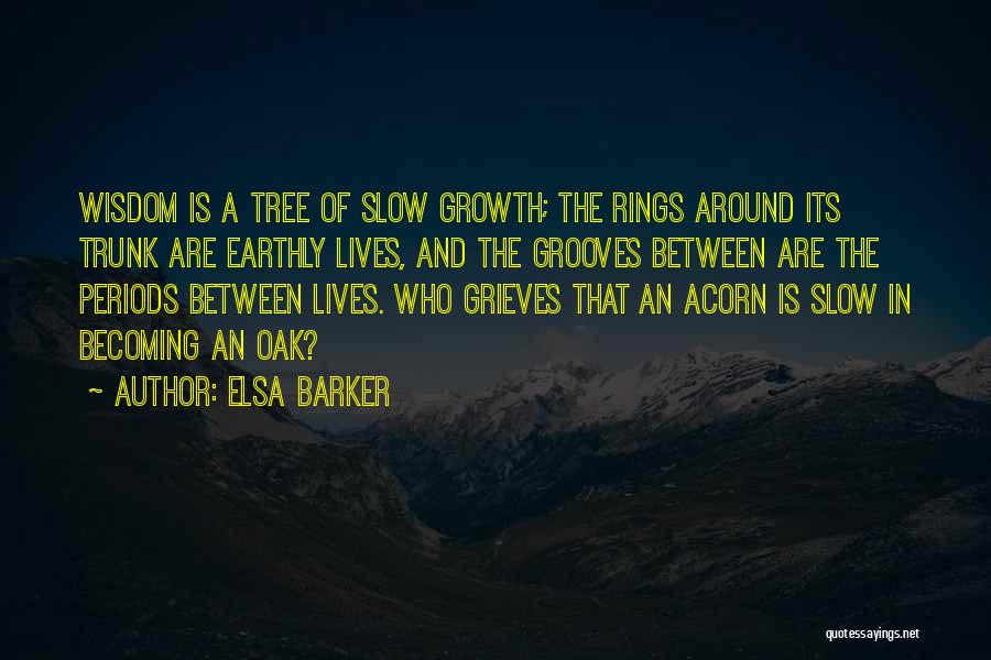 Elsa Barker Quotes: Wisdom Is A Tree Of Slow Growth; The Rings Around Its Trunk Are Earthly Lives, And The Grooves Between Are
