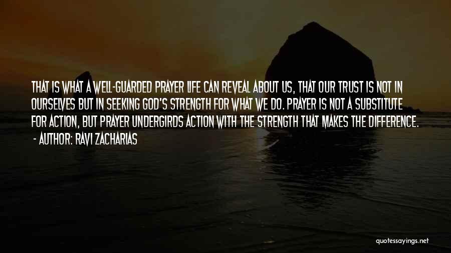 Ravi Zacharias Quotes: That Is What A Well-guarded Prayer Life Can Reveal About Us, That Our Trust Is Not In Ourselves But In
