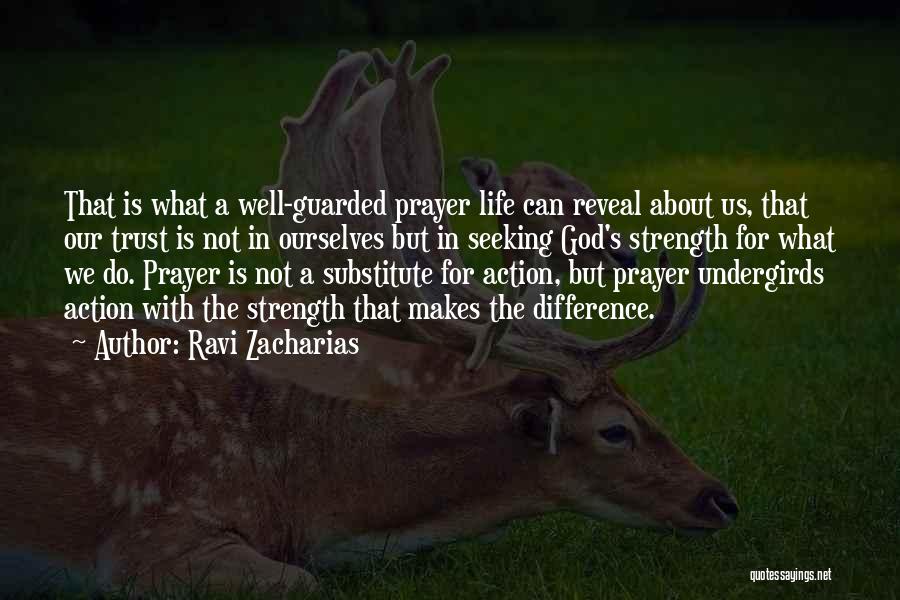 Ravi Zacharias Quotes: That Is What A Well-guarded Prayer Life Can Reveal About Us, That Our Trust Is Not In Ourselves But In