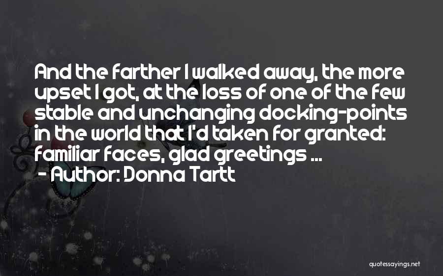Donna Tartt Quotes: And The Farther I Walked Away, The More Upset I Got, At The Loss Of One Of The Few Stable