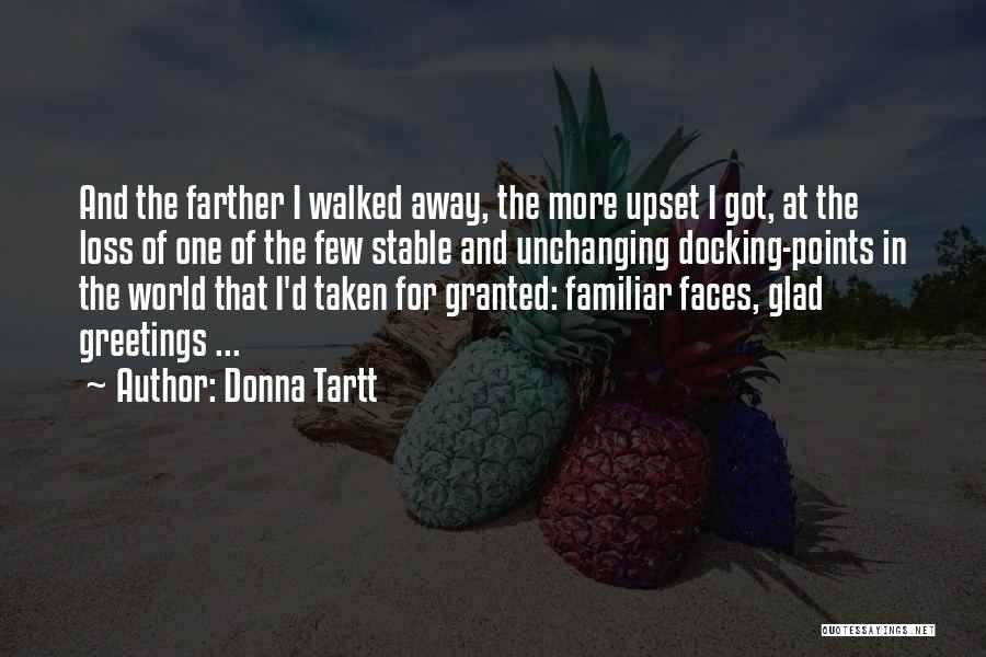 Donna Tartt Quotes: And The Farther I Walked Away, The More Upset I Got, At The Loss Of One Of The Few Stable
