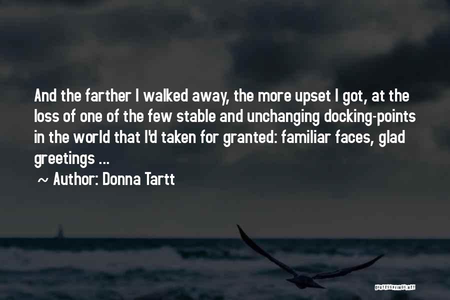Donna Tartt Quotes: And The Farther I Walked Away, The More Upset I Got, At The Loss Of One Of The Few Stable