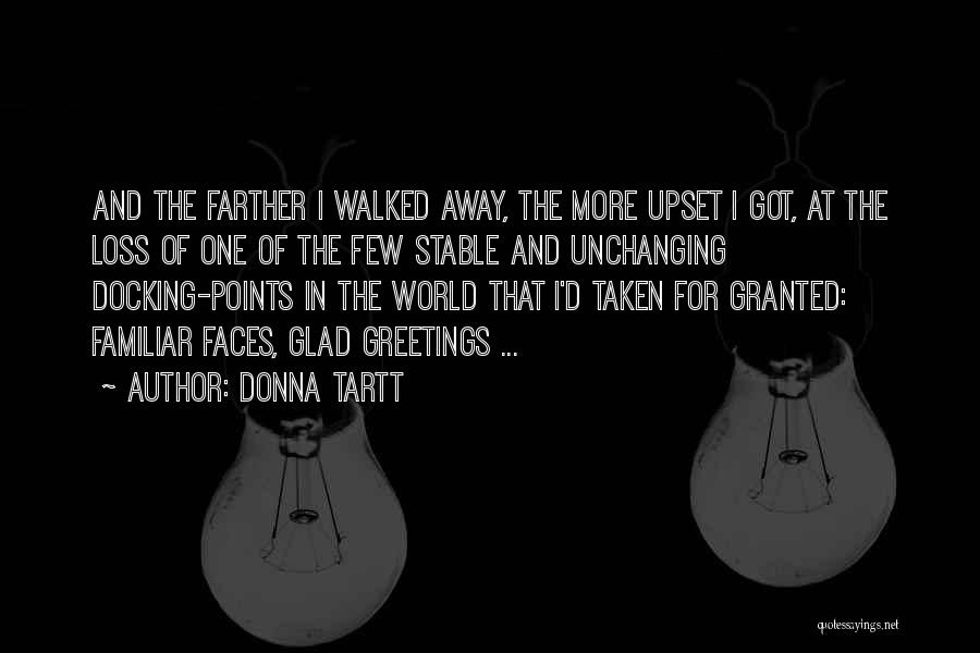 Donna Tartt Quotes: And The Farther I Walked Away, The More Upset I Got, At The Loss Of One Of The Few Stable