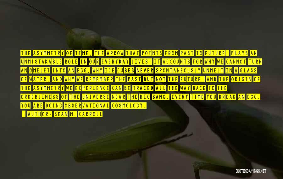 Sean M. Carroll Quotes: The Asymmetry Of Time, The Arrow That Points From Past To Future, Plays An Unmistakable Role In Our Everyday Lives: