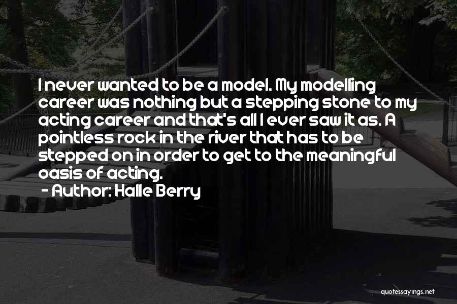 Halle Berry Quotes: I Never Wanted To Be A Model. My Modelling Career Was Nothing But A Stepping Stone To My Acting Career