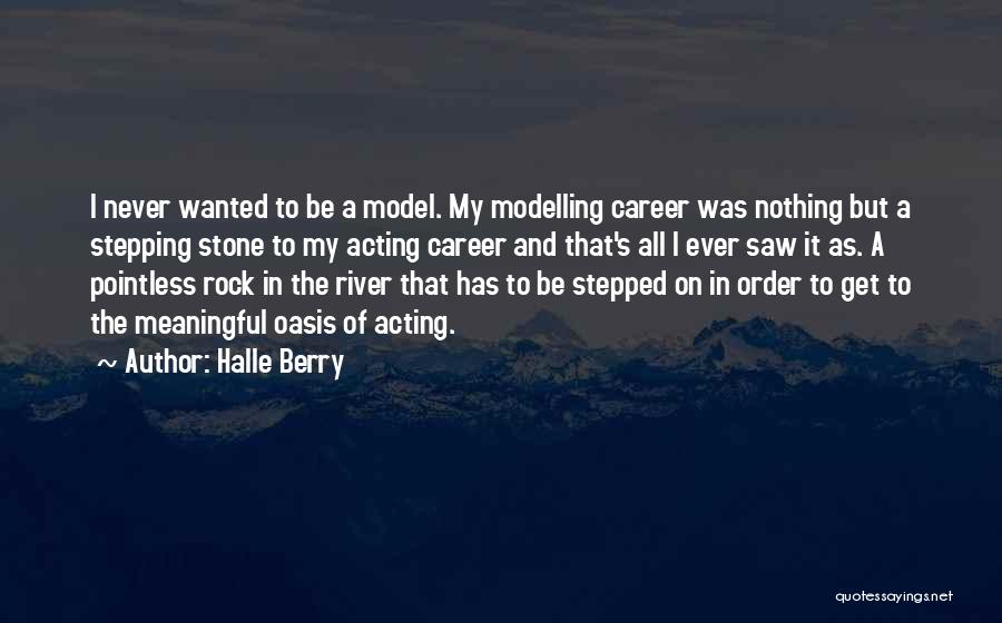 Halle Berry Quotes: I Never Wanted To Be A Model. My Modelling Career Was Nothing But A Stepping Stone To My Acting Career