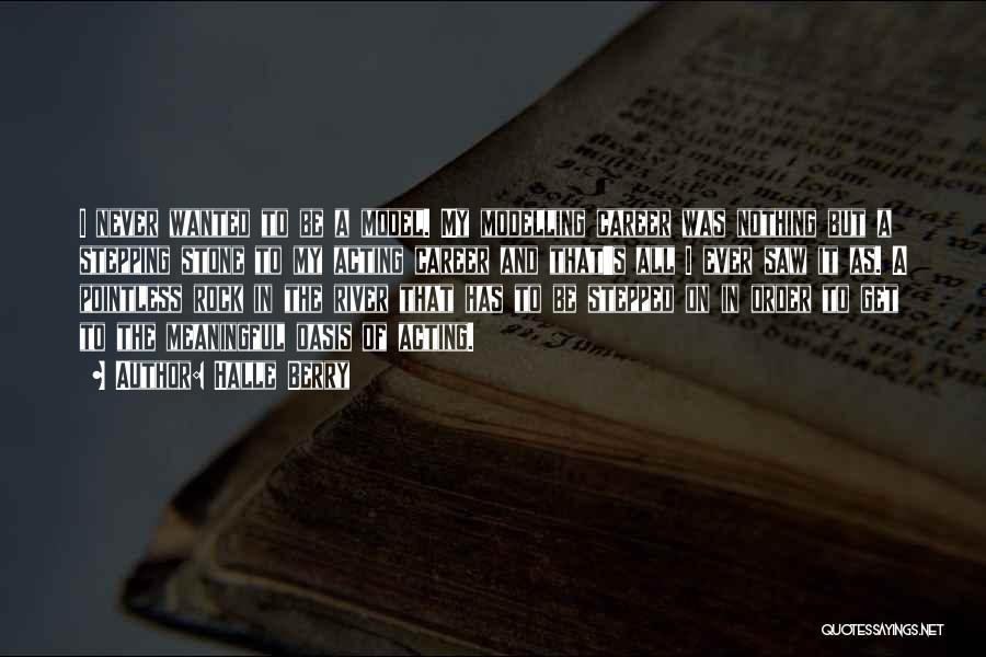 Halle Berry Quotes: I Never Wanted To Be A Model. My Modelling Career Was Nothing But A Stepping Stone To My Acting Career