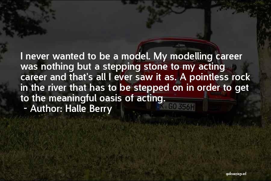 Halle Berry Quotes: I Never Wanted To Be A Model. My Modelling Career Was Nothing But A Stepping Stone To My Acting Career