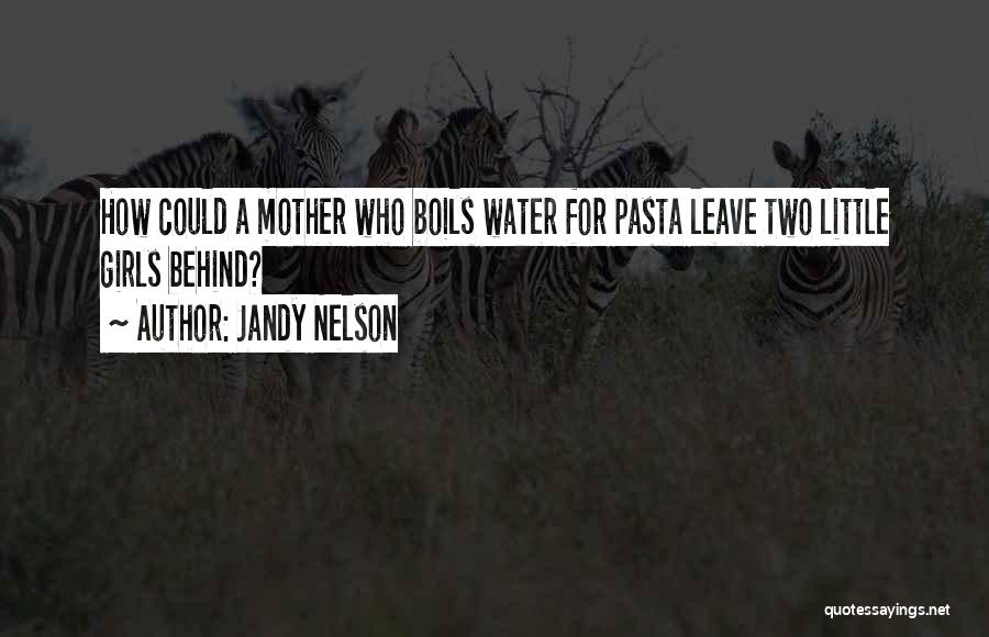 Jandy Nelson Quotes: How Could A Mother Who Boils Water For Pasta Leave Two Little Girls Behind?