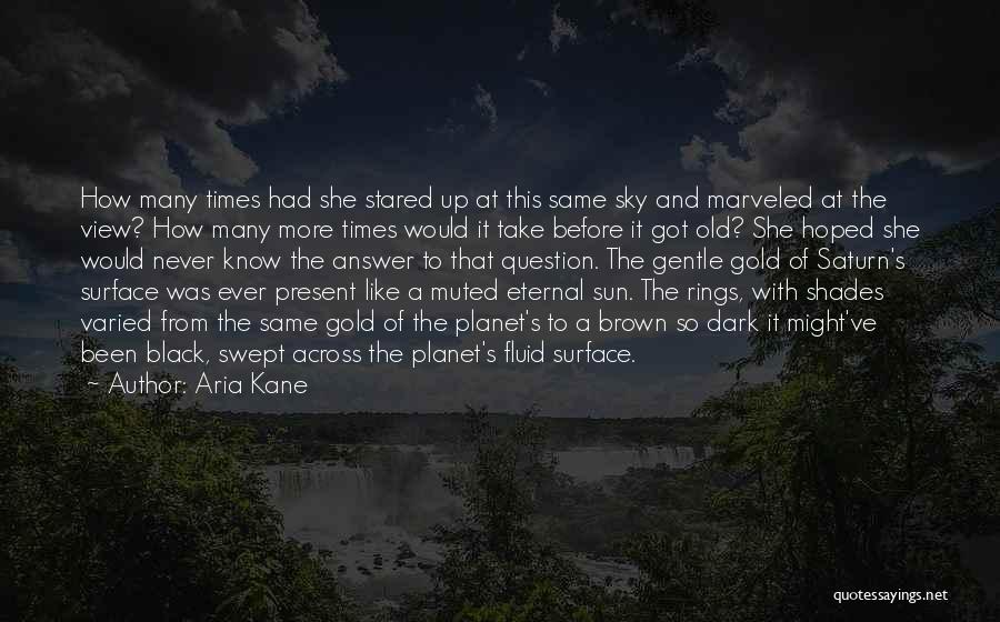 Aria Kane Quotes: How Many Times Had She Stared Up At This Same Sky And Marveled At The View? How Many More Times