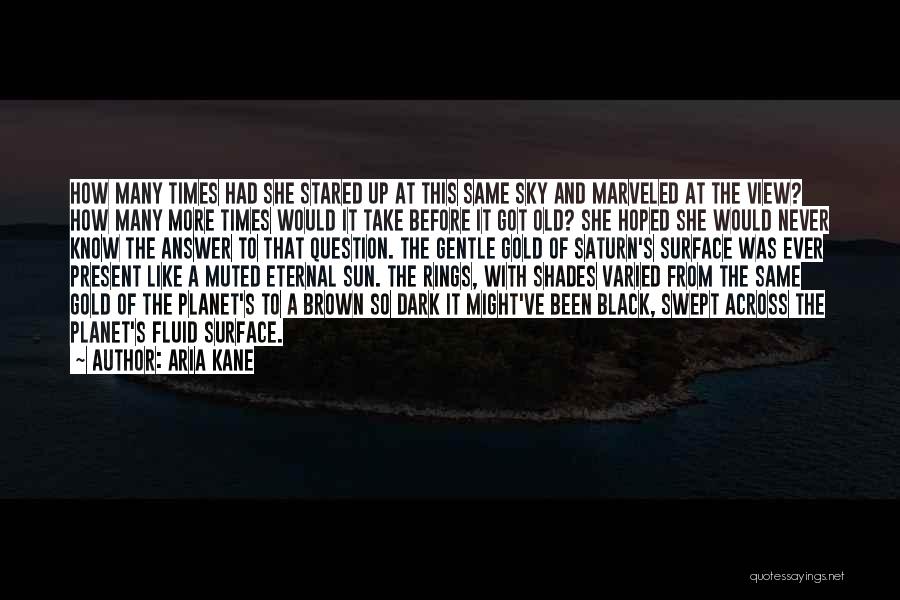 Aria Kane Quotes: How Many Times Had She Stared Up At This Same Sky And Marveled At The View? How Many More Times