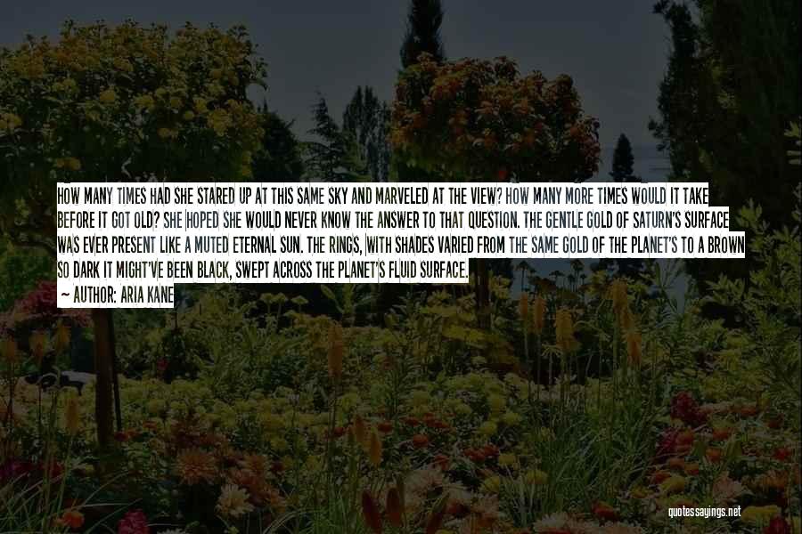 Aria Kane Quotes: How Many Times Had She Stared Up At This Same Sky And Marveled At The View? How Many More Times