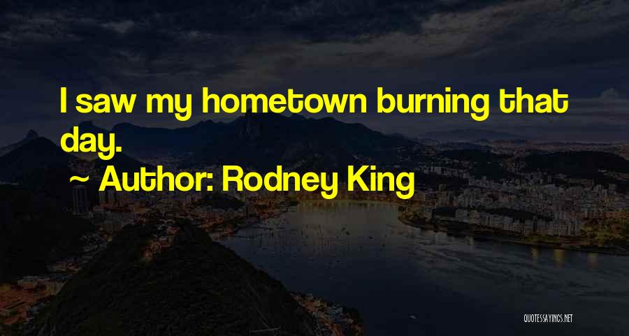 Rodney King Quotes: I Saw My Hometown Burning That Day.