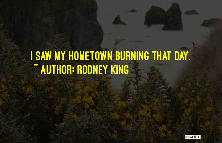 Rodney King Quotes: I Saw My Hometown Burning That Day.