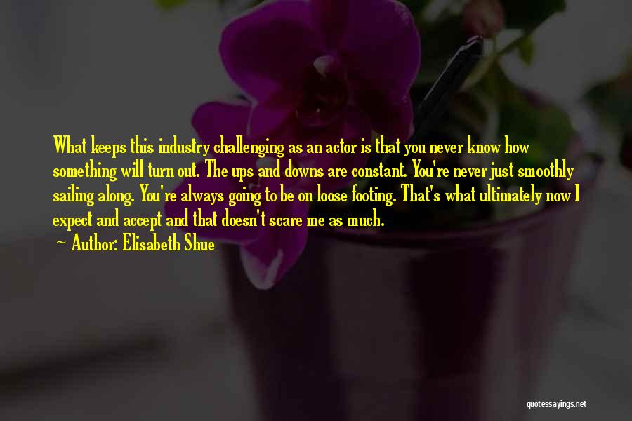 Elisabeth Shue Quotes: What Keeps This Industry Challenging As An Actor Is That You Never Know How Something Will Turn Out. The Ups