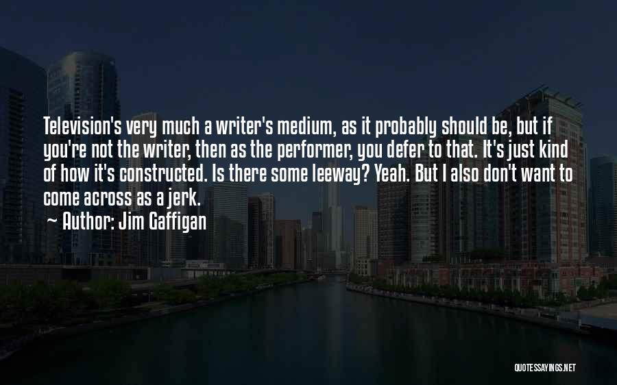 Jim Gaffigan Quotes: Television's Very Much A Writer's Medium, As It Probably Should Be, But If You're Not The Writer, Then As The