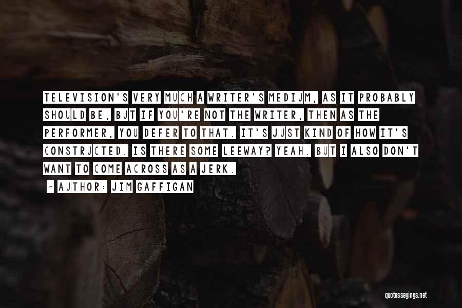 Jim Gaffigan Quotes: Television's Very Much A Writer's Medium, As It Probably Should Be, But If You're Not The Writer, Then As The