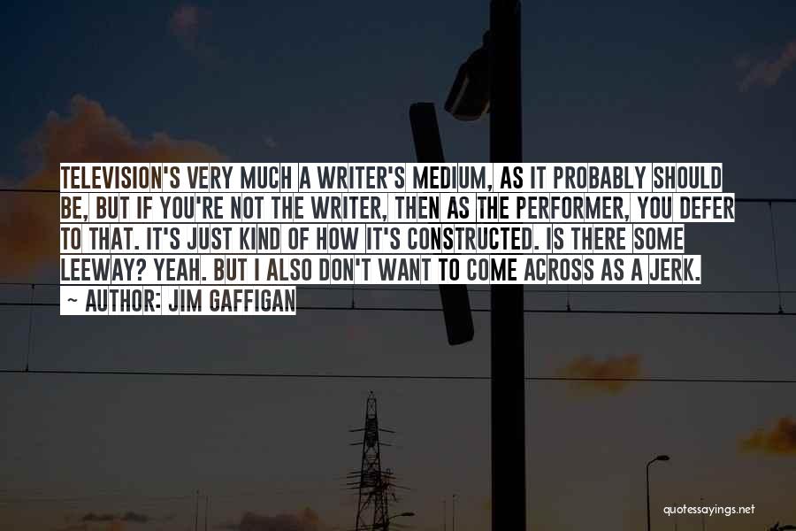 Jim Gaffigan Quotes: Television's Very Much A Writer's Medium, As It Probably Should Be, But If You're Not The Writer, Then As The