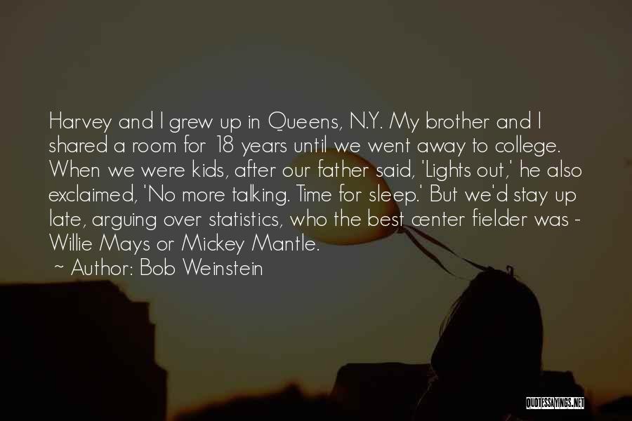 Bob Weinstein Quotes: Harvey And I Grew Up In Queens, N.y. My Brother And I Shared A Room For 18 Years Until We