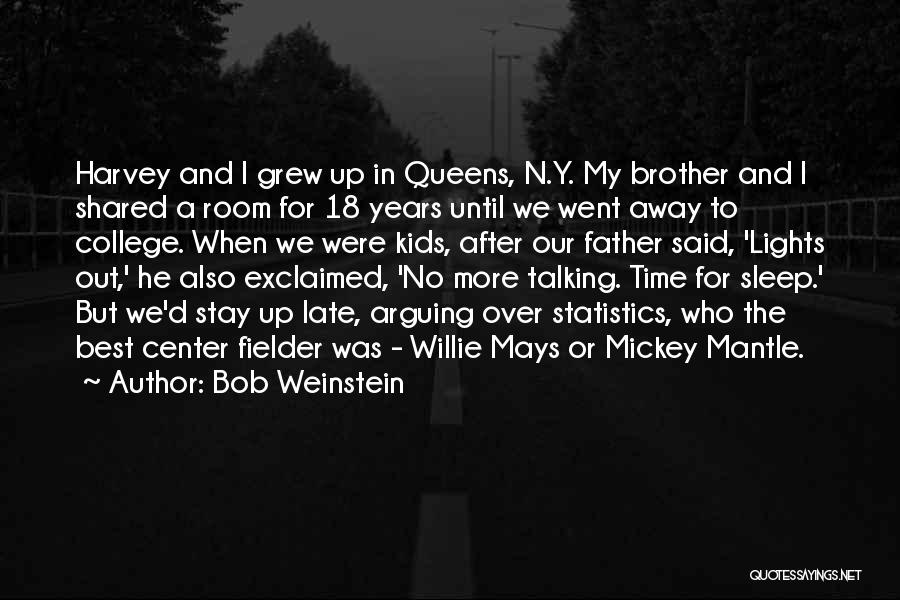Bob Weinstein Quotes: Harvey And I Grew Up In Queens, N.y. My Brother And I Shared A Room For 18 Years Until We